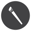 Angled Makeup Brush Black Filled icon