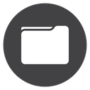 Angled Tab Folder Black Filled icon