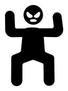 Angry human icon