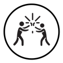 Angry people conflicts icon