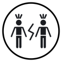 Angry people conflicts icon