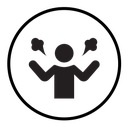 Angry person icon