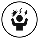 Angry person icon