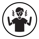 Angry person icon