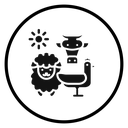 Animal husbandry Black Filled icon