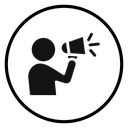 Announce in loudspeaker icon