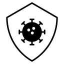 Antimicrobial Black Filled icon