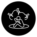 Anxiety or stress 2 icon
