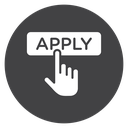 Apply Button Click Black Filled icon