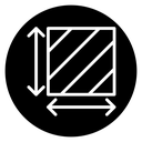 Area and dimension icon