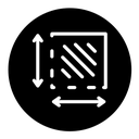 Area and dimension icon