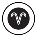 Aries zodiac sign icon