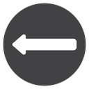 Arrow Left Black Filled icon