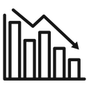 Arrow trend-down 3 icon