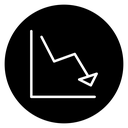 Arrow trend-down 4 icon