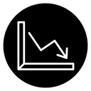 Arrow trend-down icon