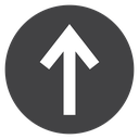 Arrow Up Black Filled icon