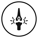 Arthritis knee joint pain icon