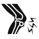 Arthritis knee joint pain icon