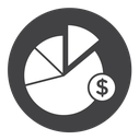 Asset allocation Black Filled icon