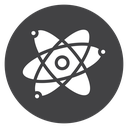Atom Electrons Black Filled icon