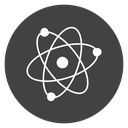 Atom Black Filled icon