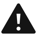Attention Warning Triangle Black Filled icon