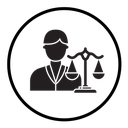 Attorney in law icon