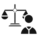Attorney in law icon
