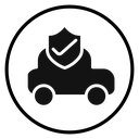 Auto insurance Black Filled icon