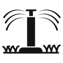Automatic irrigation sprinklers icon