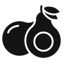 Avocado Black Filled icon