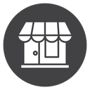 Awning Storefront Black Filled icon