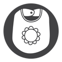 Baby bib Black Filled icon