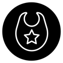 Baby bib icon