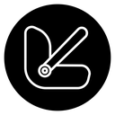 Baby car seat icon