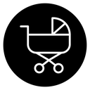 Baby carriage icon