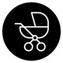 Baby carriage icon