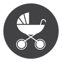 Baby carriage icon