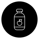 Baby food plastic bottle icon