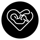 Baby in stomach icon