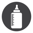 Baby milk bottle Black Filled icon