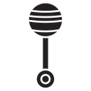 Baby rattle icon