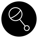 Baby rattle icon