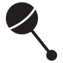 Baby rattle icon
