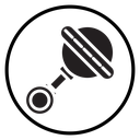 Baby rattle icon