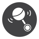 Baby rattle icon