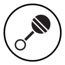 Baby rattle icon