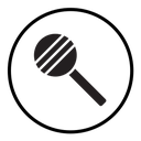 Baby rattle icon
