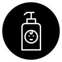 Baby shampoo icon